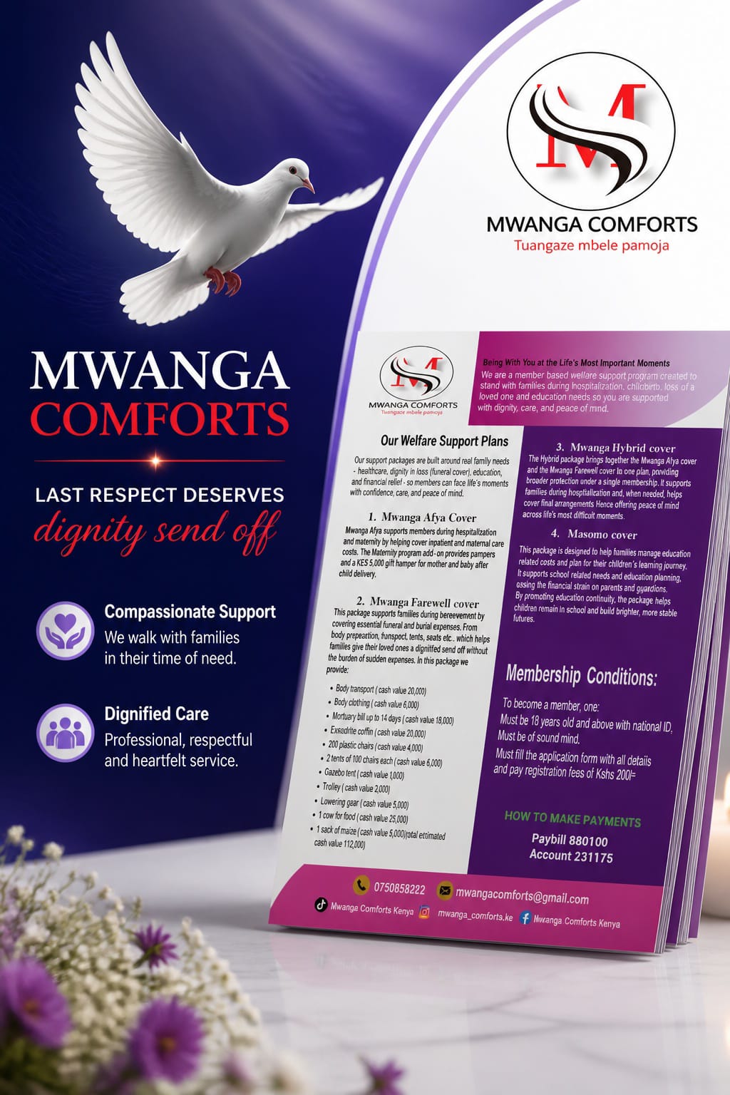 Mwanga Farewell Cover — bereavement support
